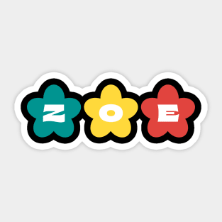 Zoe name Sticker